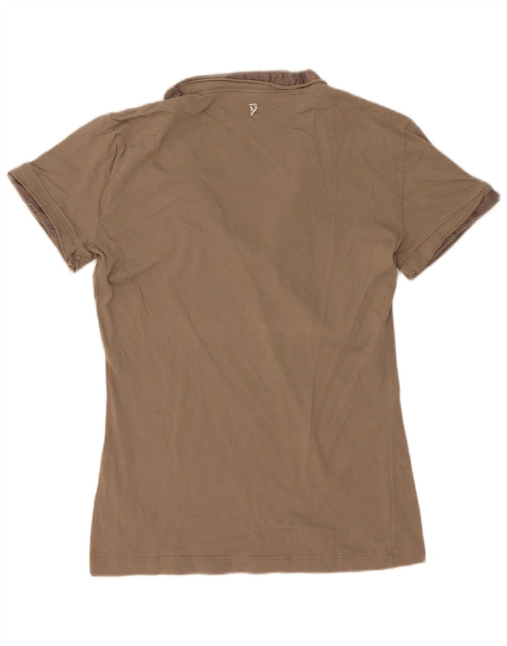 T-shirt damski Dondup Top UK 12, średnia bawełna khaki