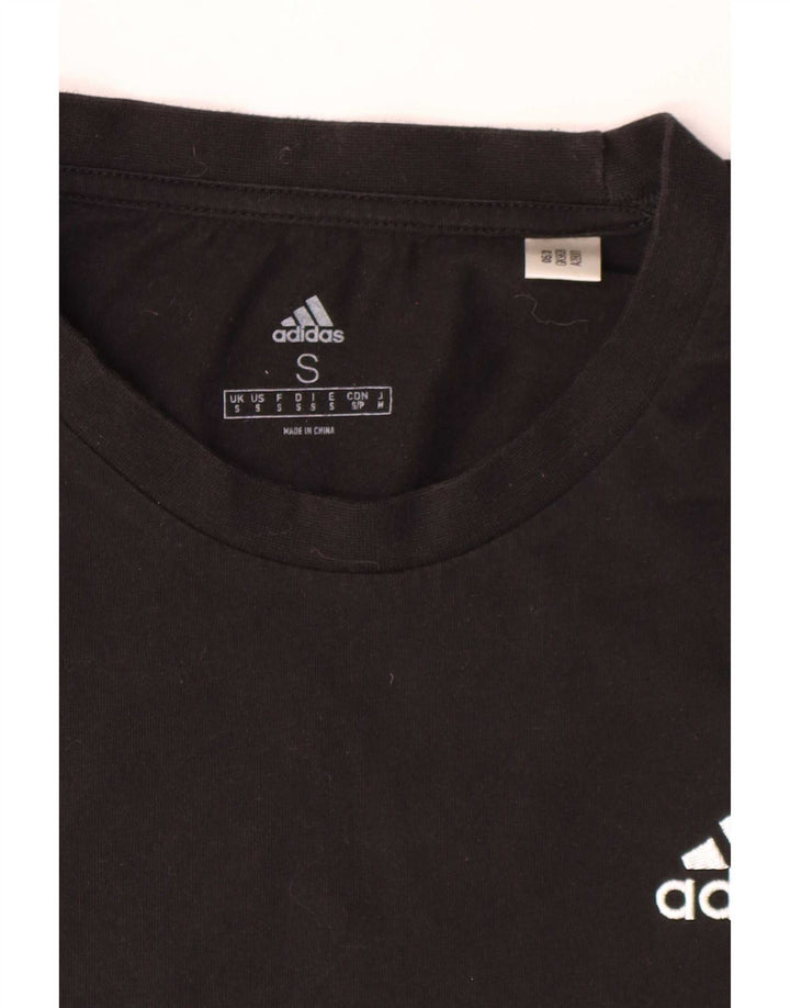 Adidas Męska Koszulka Top Mała Czarna Bawełna