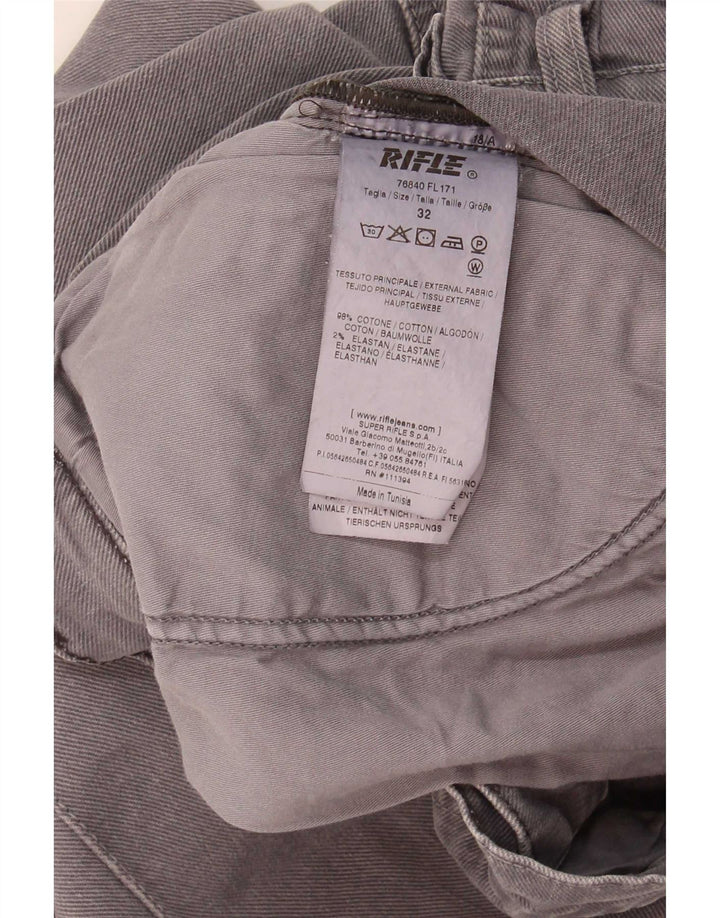 Męskie jeansy Rifle Slim W32 L31 Szara bawełna