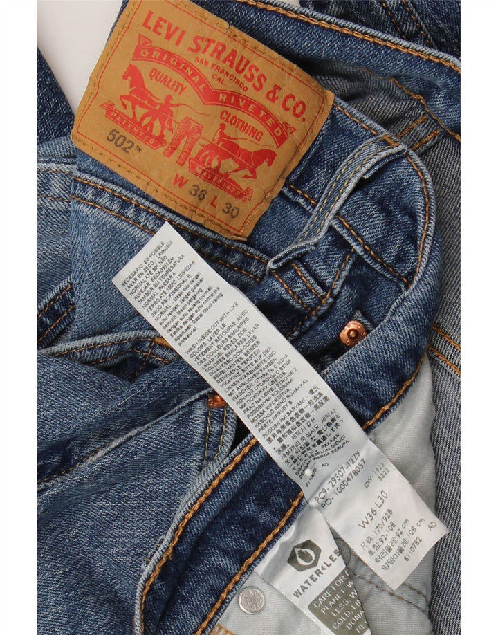 Męskie jeansy Levi's 502 Tapered W36 L30 Niebieskie bawełniane