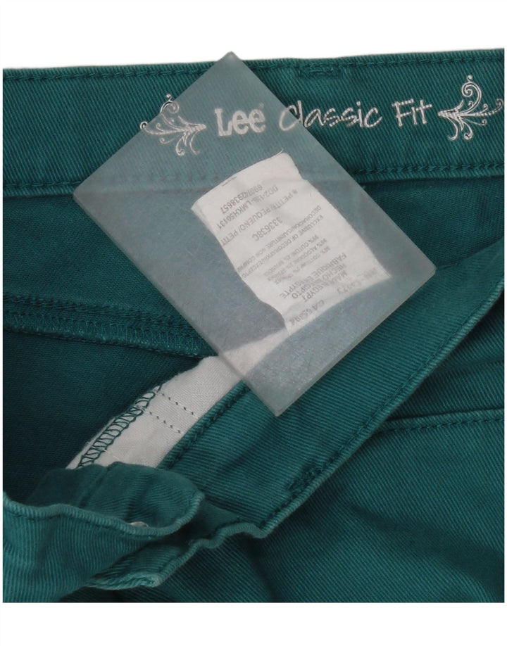Damskie spodenki jeansowe Lee Classic Fit US 8 Medium W30, zielone, bawełniane