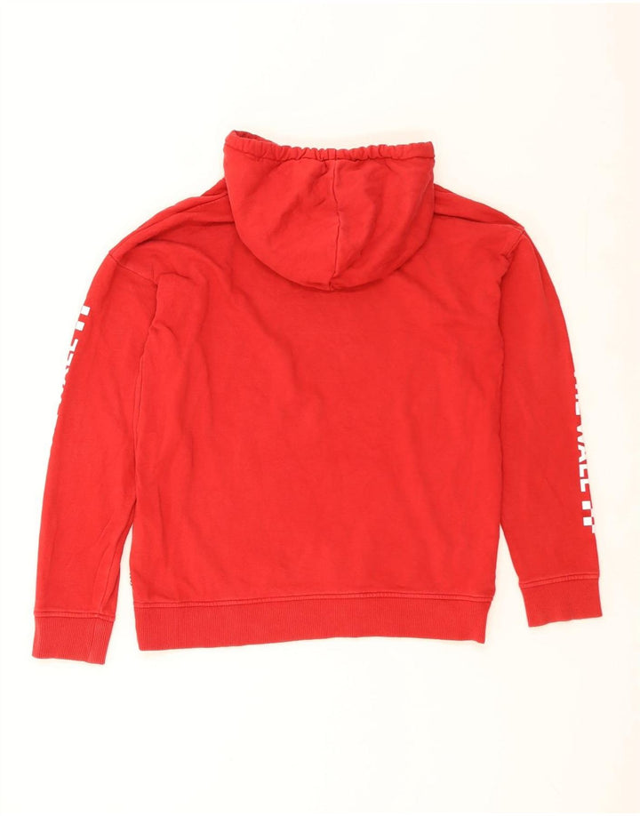 Męski sweter z kapturem VANS z grafiką, średnio czerwony, bawełniany