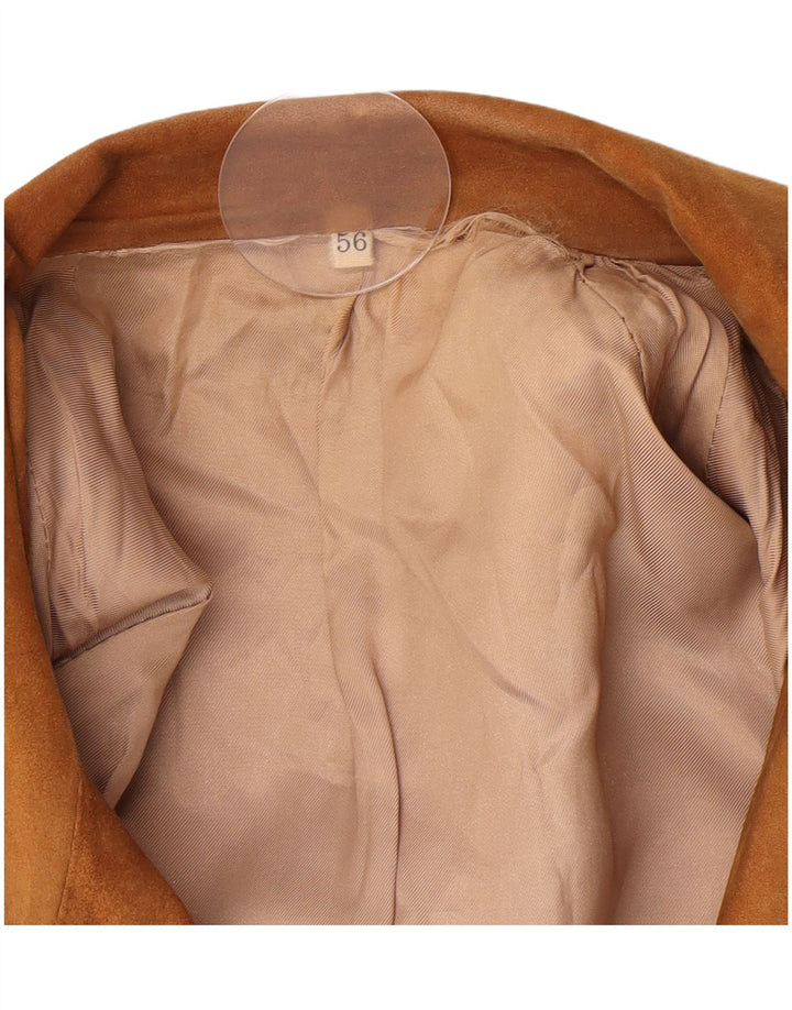 Vintage męska zamszowa kurtka bomber UK 38 średni brąz