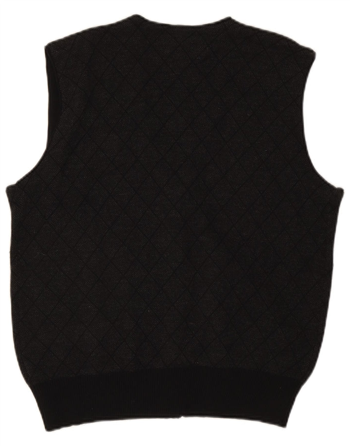 Męski sweter bez rękawów Paul & Shark, mały, szary, argyle/diament