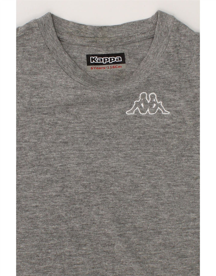 KAPPA Boys Vest Top 5-6 Years Grey Cotton Vintage Kappa and Second-Hand Kappa from Messina Hembry 