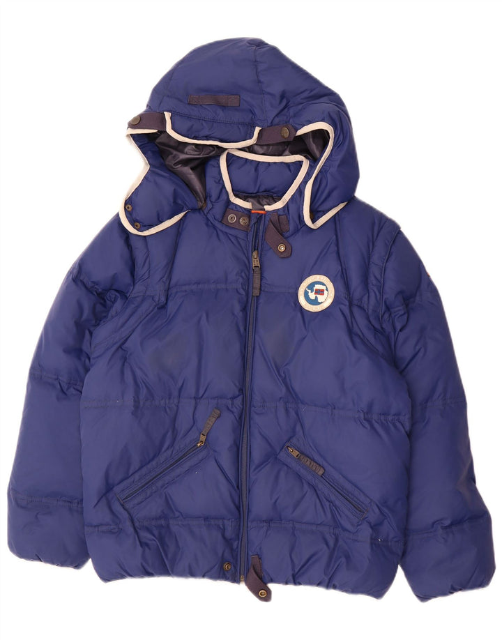 NAPAPIJRI Chłopięca ocieplana kurtka z kapturem, 13-14 lat, granatowa, poliamid