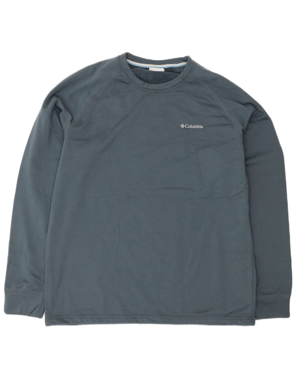 Bluza męska COLUMBIA, duża, granatowa, z poliestru