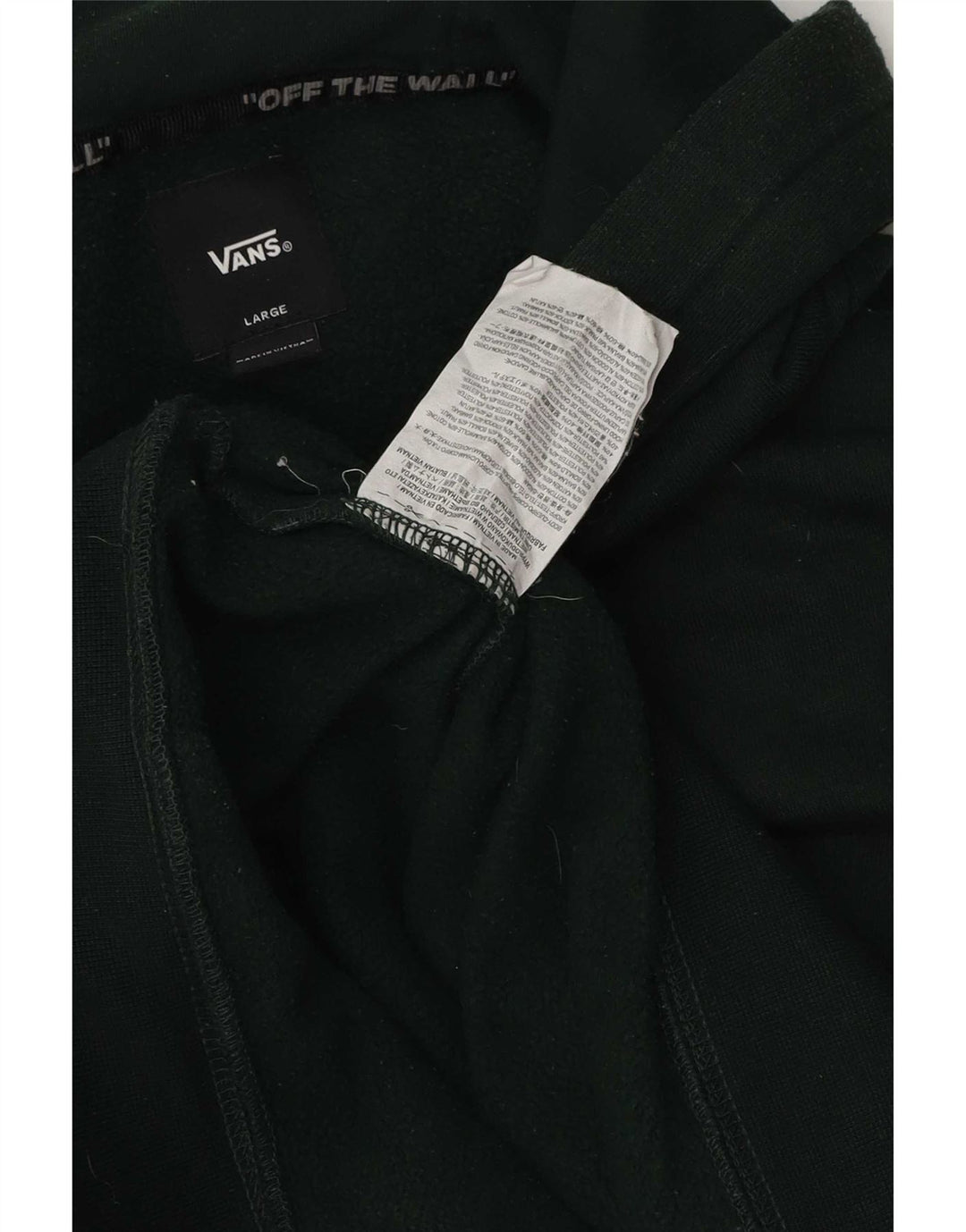 Męski sweter z kapturem Vans, duży, zielony, bawełniany