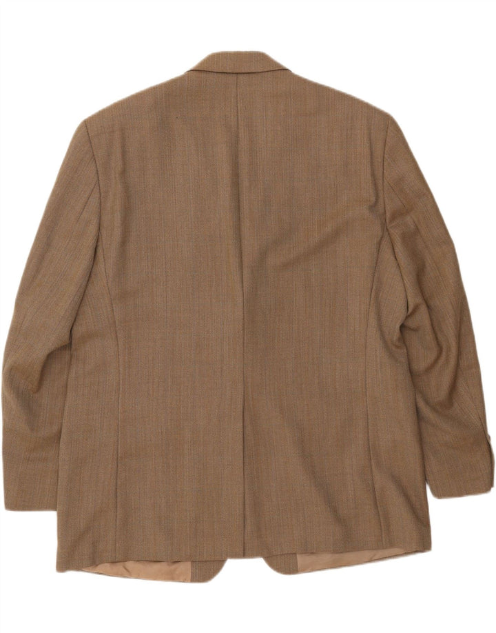 Ralph Lauren Męska marynarka zapinana na 2 guziki UK 44 XL Beżowa wełna w jodełkę