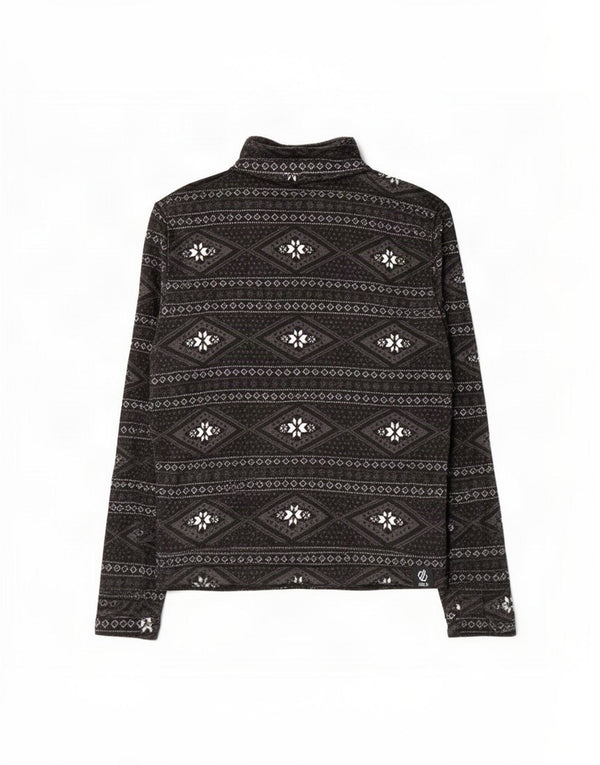 Damski sweter polarowy Dare 2b z zamkiem błyskawicznym UK 12, średni czarny Fair Isle
