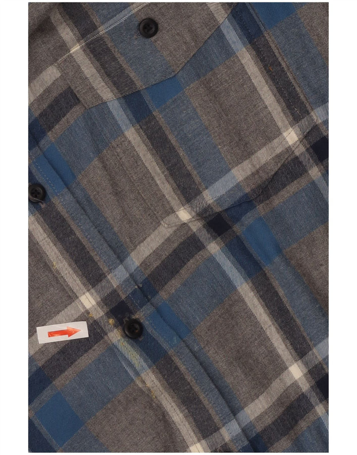 L.L.Bean Męska koszula flanelowa XL, bawełniana szara krata