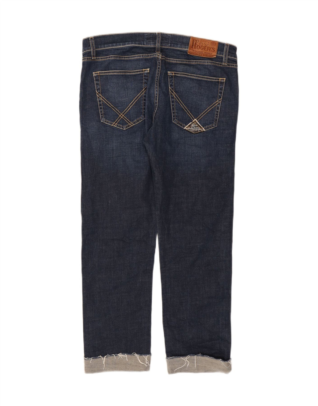 Damskie proste dżinsy Roy Rogers W35 L28 Granatowa bawełna