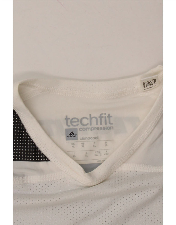 ADIDAS Womens Climacool T-Shirt Top UK 18 XL White Colourblock Polyester Vintage Adidas and Second-Hand Adidas from Messina Hembry 