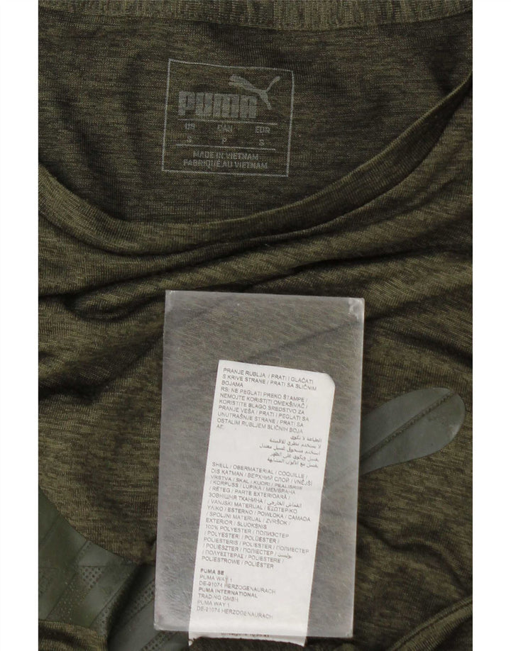 Męski T-shirt Puma z grafiką, mały, khaki, poliester