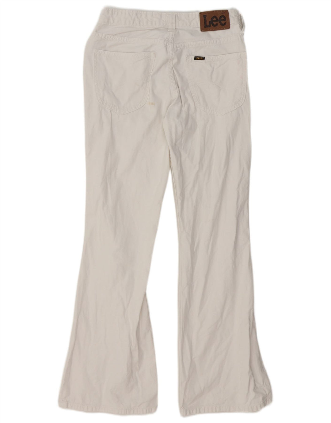 Damskie jeansy rozkloszowane Lee US 12 Large W31 L29 Biała bawełna