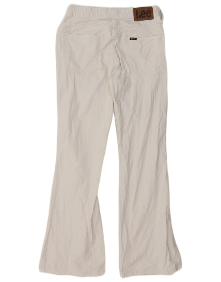 Damskie jeansy rozkloszowane Lee US 12 Large W31 L29 Biała bawełna