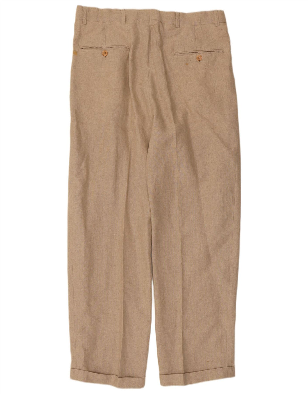 Męskie spodnie garniturowe Wampum IT 50 Large W34 L30 Beżowe lniane