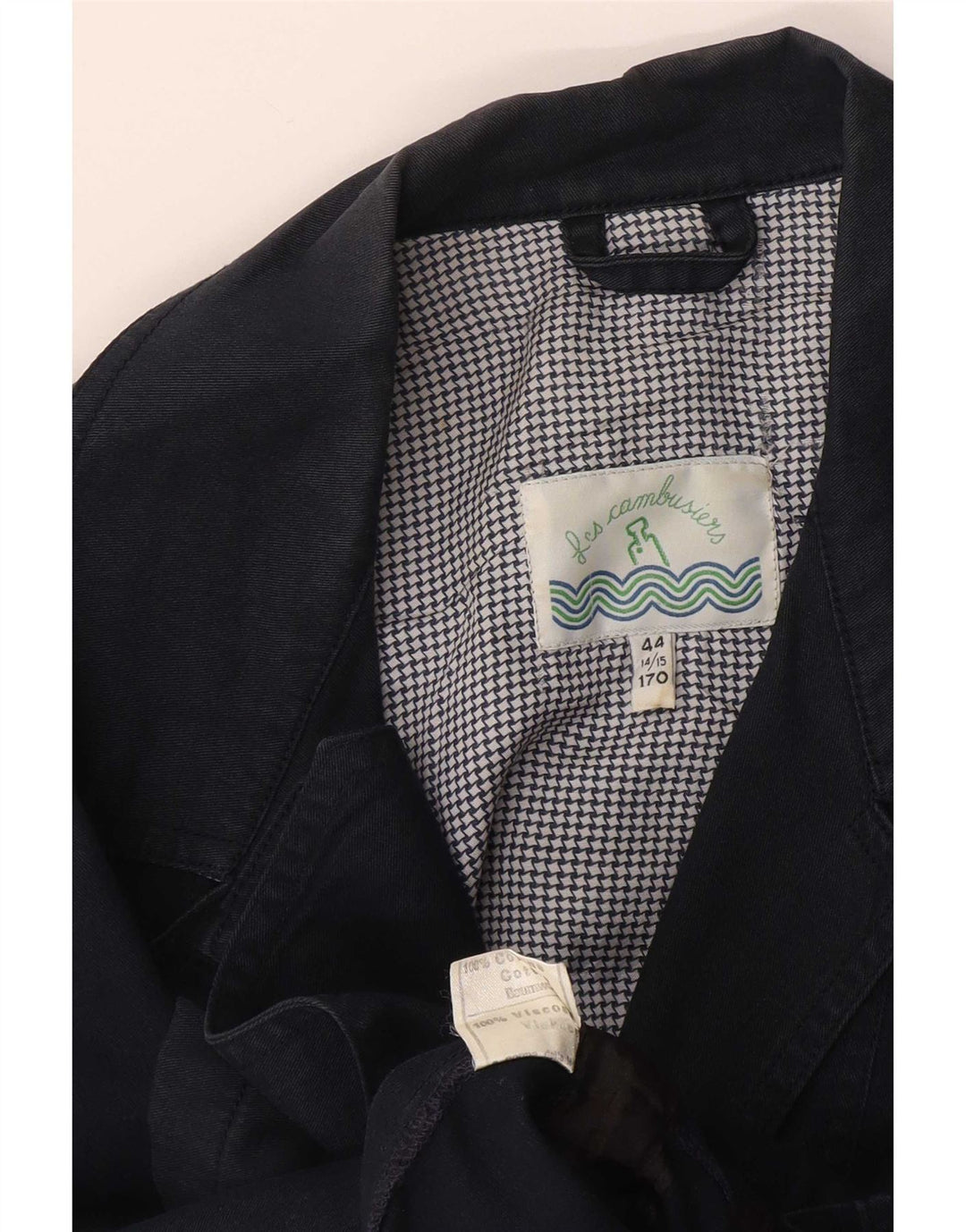Płaszcz chłopięcy w stylu vintage, wiatrówka, 14-15 lat, granatowa, bawełniana