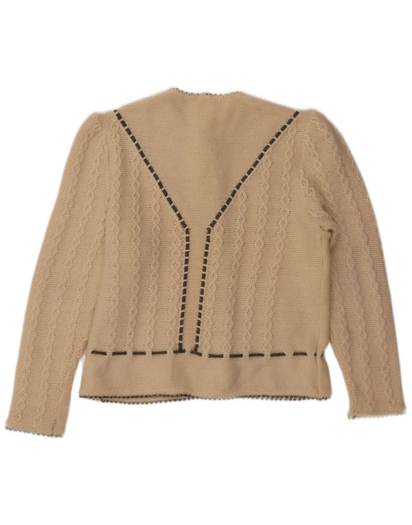 Sweter damski VINTAGE Crop Cardigan EU 46 XL, beżowa wełna