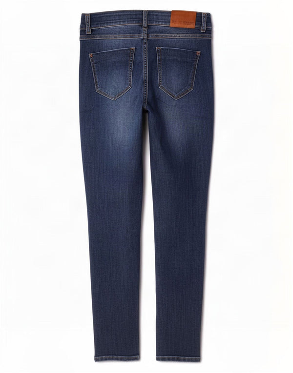 Damskie jeansy obcisłe z niskim stanem Zara EU 40 Medium W30 L26 Niebieskie paski