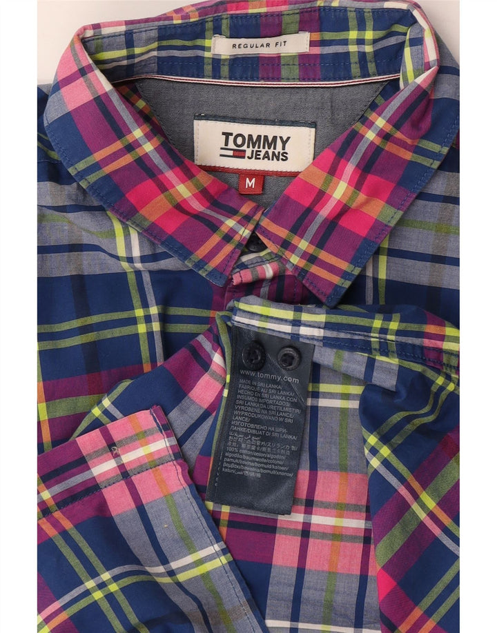 Koszula męska Tommy Hilfiger o regularnym kroju, średnia, granatowa, bawełniana w kratkę