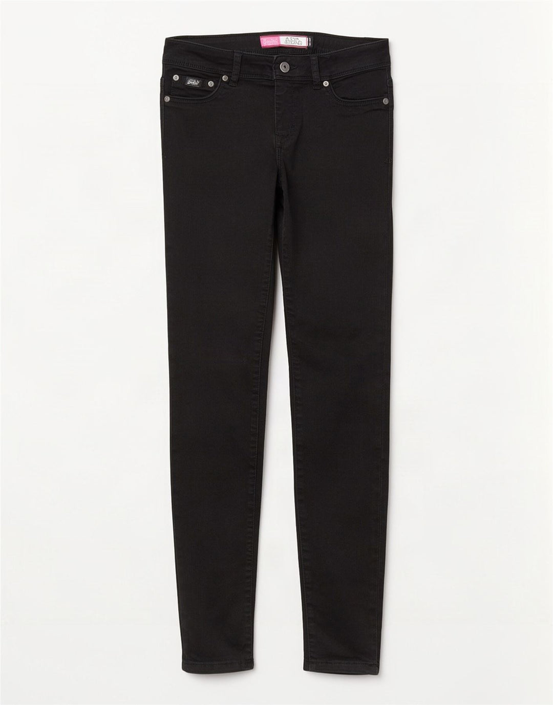 Damskie jeansy Superdry Alexia Jegging W28 L32, czarne, bawełniane