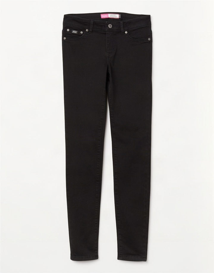 Damskie jeansy Superdry Alexia Jegging W28 L32, czarne, bawełniane