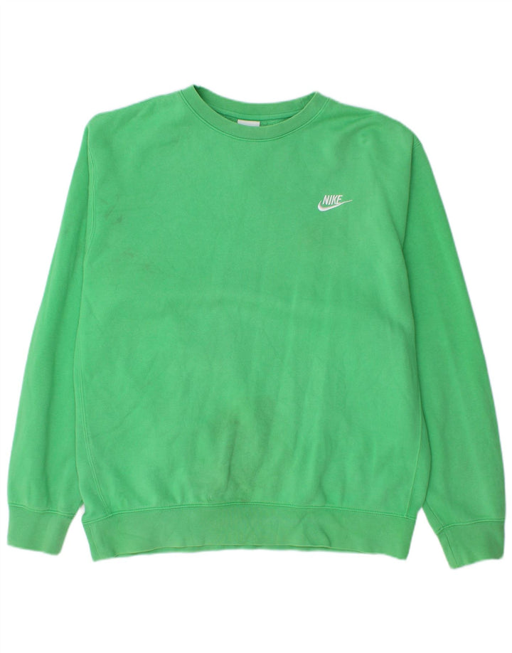 Męska bluza dresowa Nike o luźnym kroju, średnia, zielona bawełna