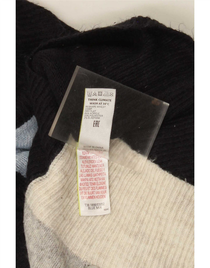 Marks & Spencer Damski sweter z golfem, UK 10, mały, wielokolorowy
