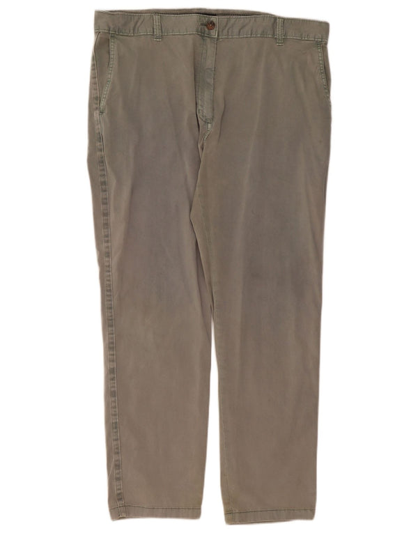Marks & Spencer Damskie proste spodnie chino UK 16 duże W36 L29 Khaki