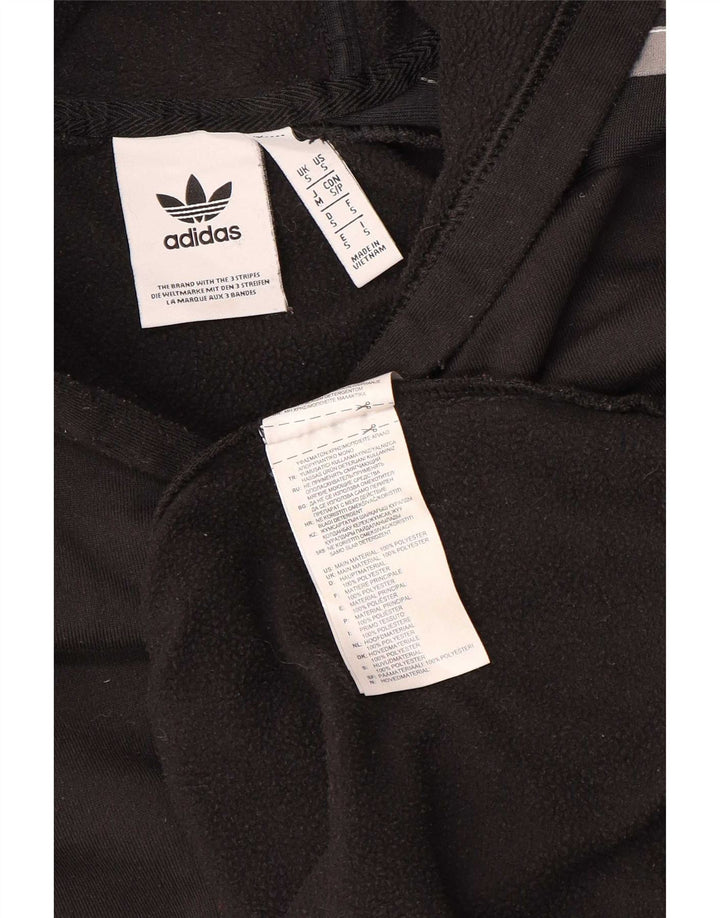 Męska bluza z kapturem Adidas z grafiką, mała, czarna, z blokami kolorów, z poliestru