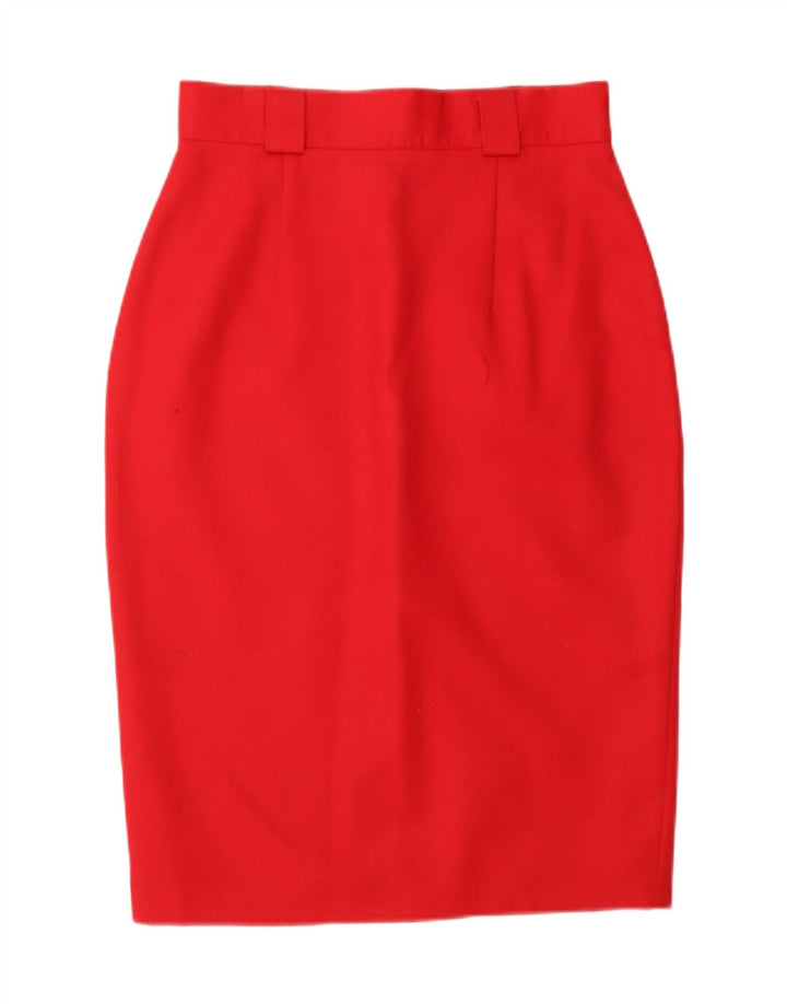 VINTAGE Womens Pencil Skirt W28 Medium Red Vintage Vintage and Second-Hand Vintage from Messina Hembry 