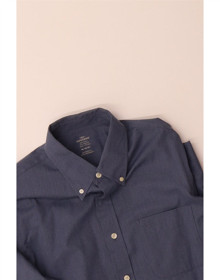 DOCKERS Mens Shirt Size 15 1/2 Medium Blue Cotton Vintage Dockers and Second-Hand Dockers from Messina Hembry 