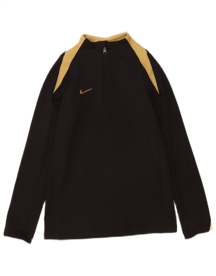 Chłopięcy dres Nike Dri Fit z zamkiem błyskawicznym na szyi, 8-9 lat, mały, czarny