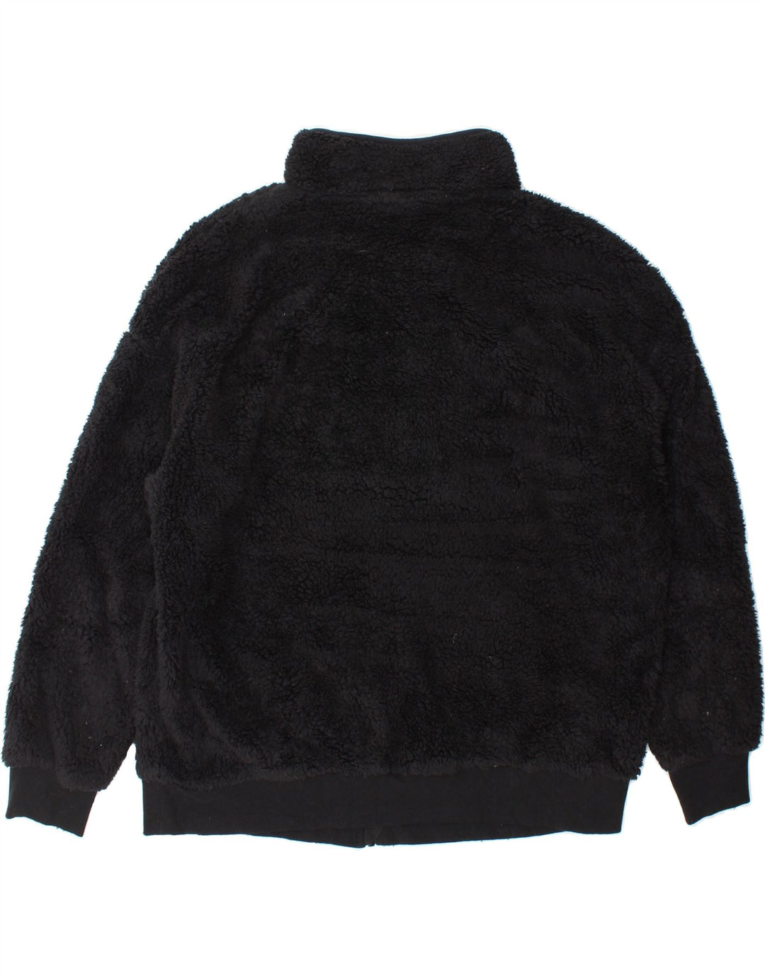REEBOK Womens Fleece Jacket UK 18 XL Black Colourblock Polyester Vintage Reebok and Second-Hand Reebok from Messina Hembry 