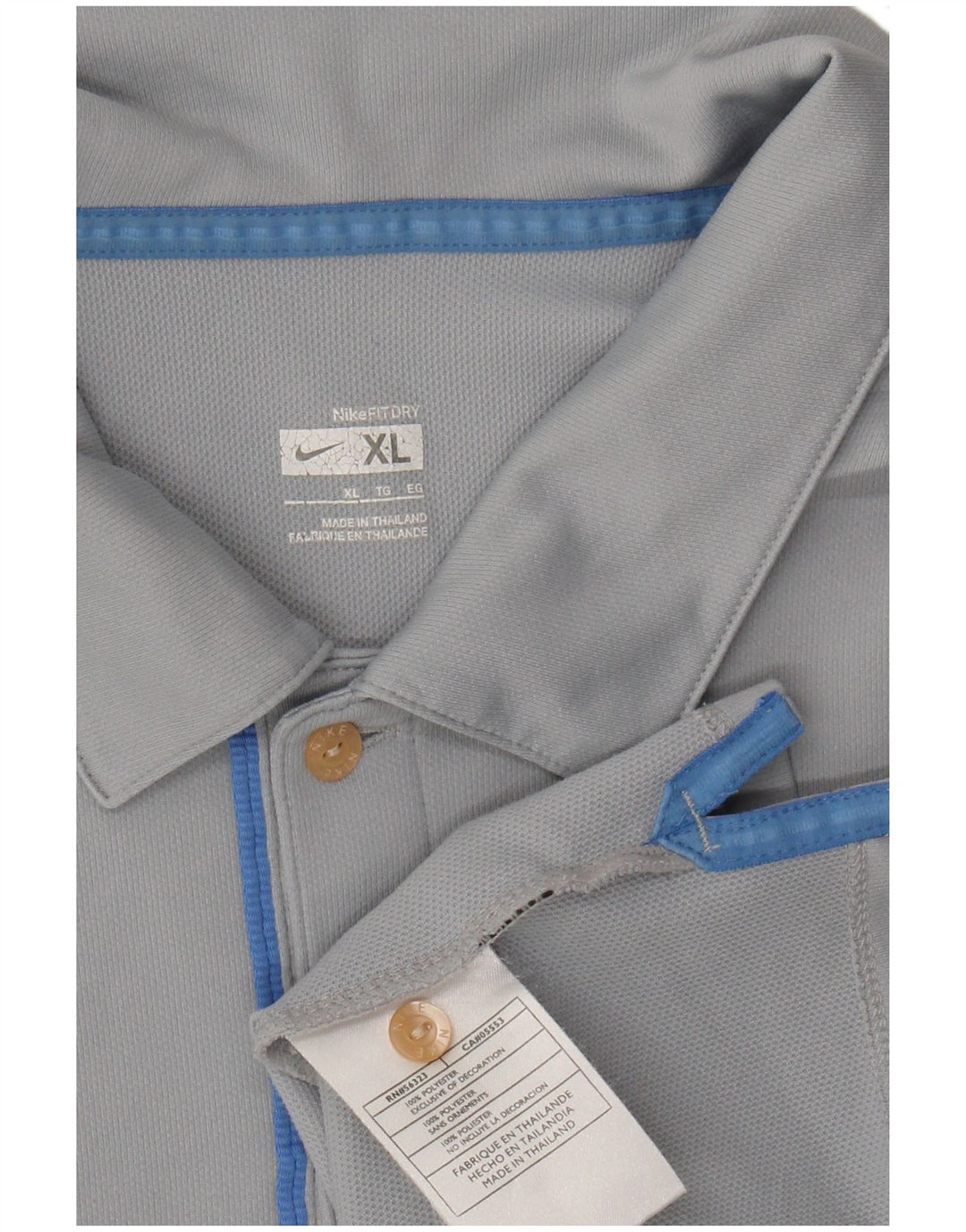 Męska koszulka polo NIKE XL, szary poliester