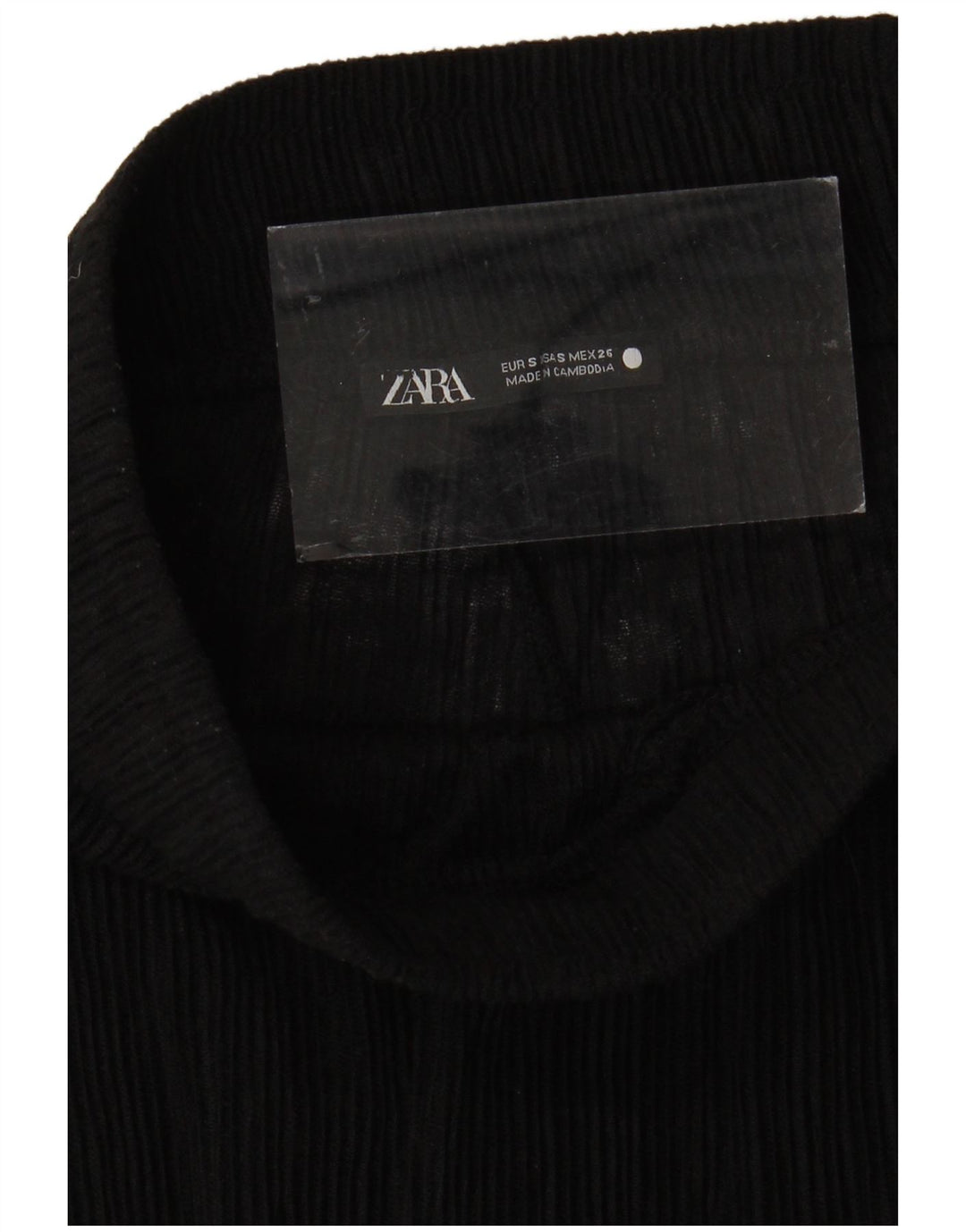 Damskie spodnie z szerokimi nogawkami Zara, małe W24 L31, czarne