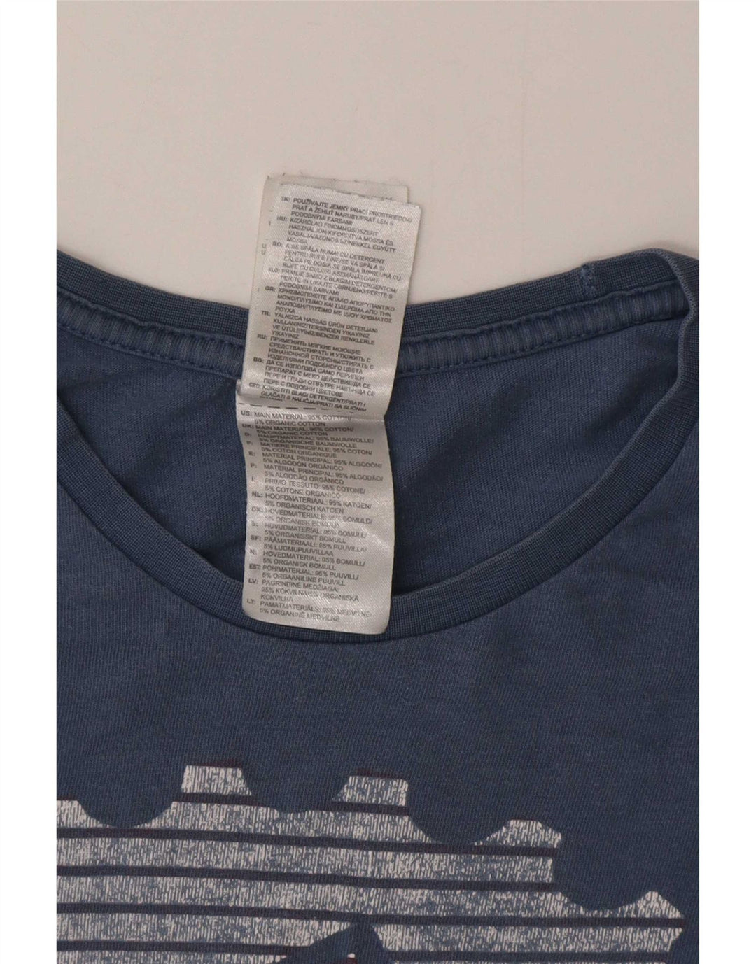 Męska koszulka graficzna Adidas Top Medium Blue Cotton