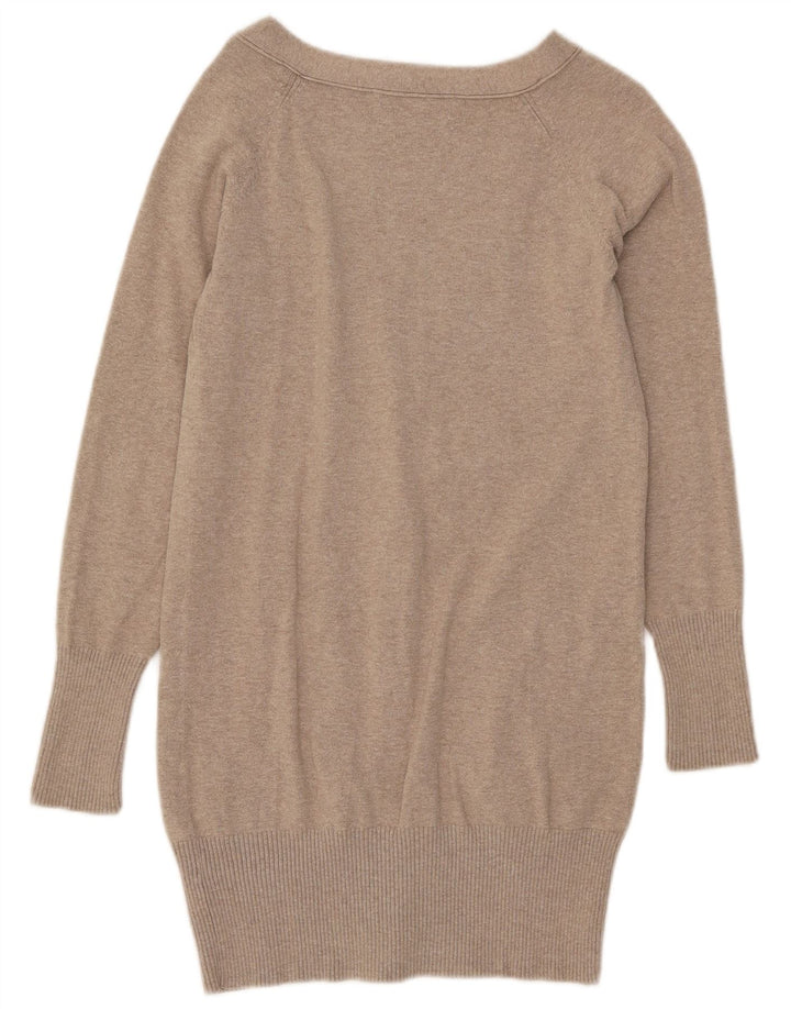 Sweter damski ZARA rozpinany UK 12, średni beż, bawełna