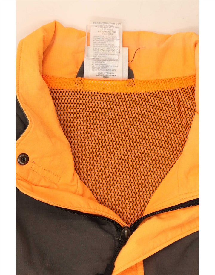 Męska kurtka przeciwdeszczowa Adidas UK 42 XL Pomarańczowy poliester z blokami kolorów
