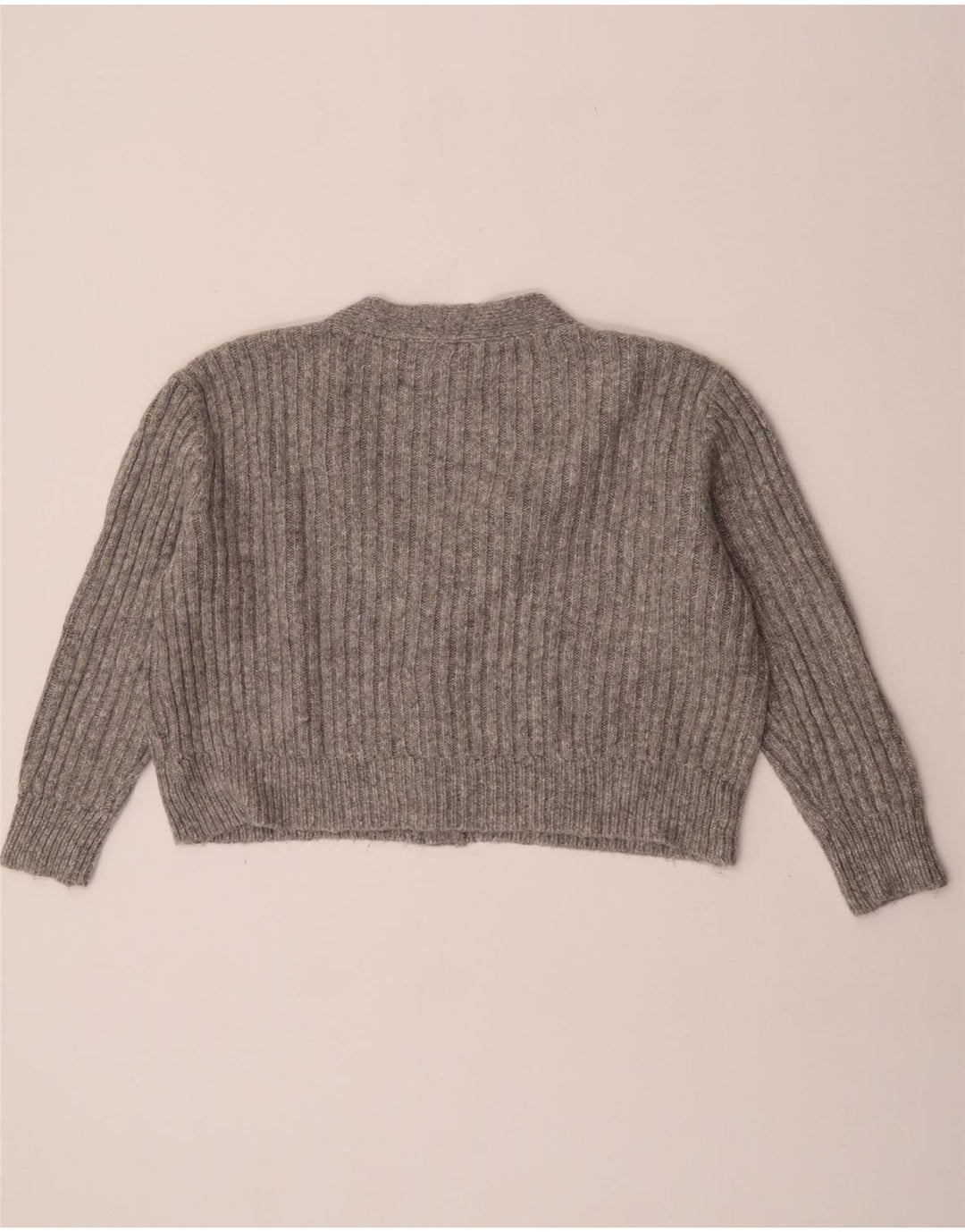Marks & Spencer Damski sweter typu Crop Oversized Cardigan UK 16, duży, szary