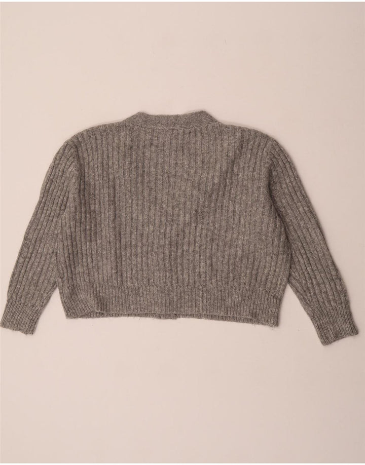 Marks & Spencer Damski sweter typu Crop Oversized Cardigan UK 16, duży, szary