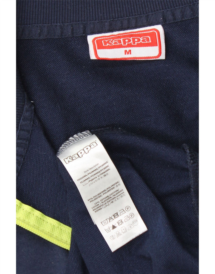 Męska kurtka dresowa Kappa, średnia, granatowa, poliester z blokami kolorów