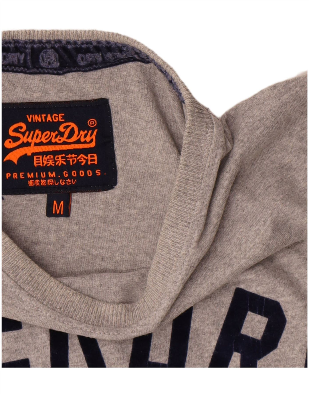 Męski T-shirt z grafiką Superdry, średnioszary, bawełniany