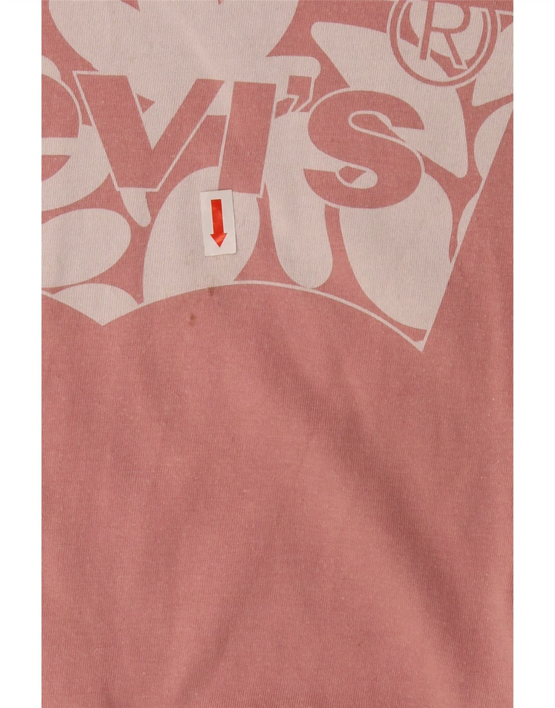 LEVI'S Womens Graphic T-Shirt Top UK 12 Medium Pink Cotton Vintage Levi's and Second-Hand Levi's from Messina Hembry 