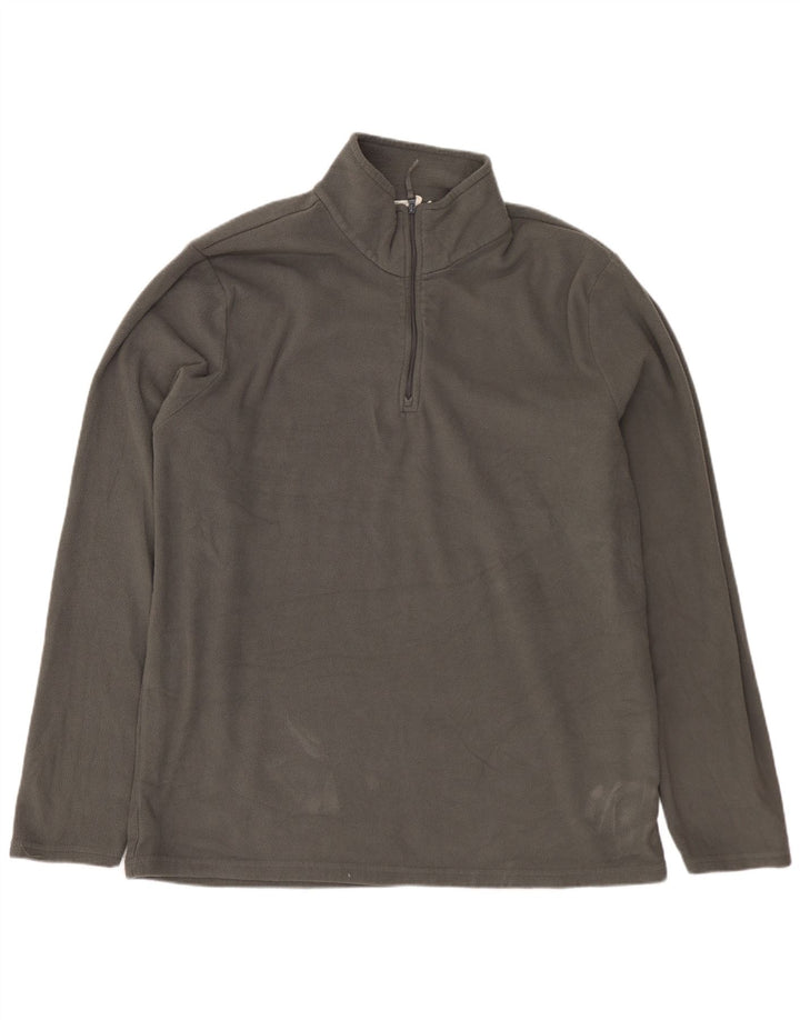 MOUNTAIN WAREHOUSE Męski sweter polarowy zapinany na zamek, duży, szary, poliestrowy