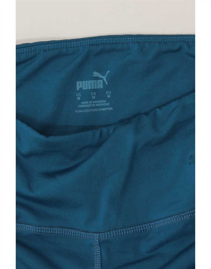 Damskie legginsy Puma Graphic UK 12, średni niebieski, poliester z blokami kolorów