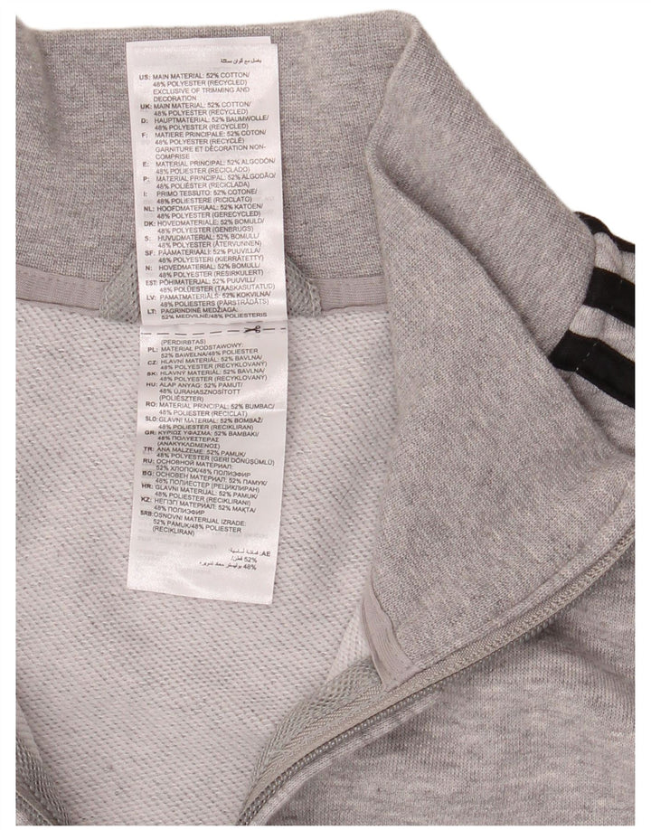 Damska bluza dresowa Adidas, duża, szara, nakrapiana bawełna