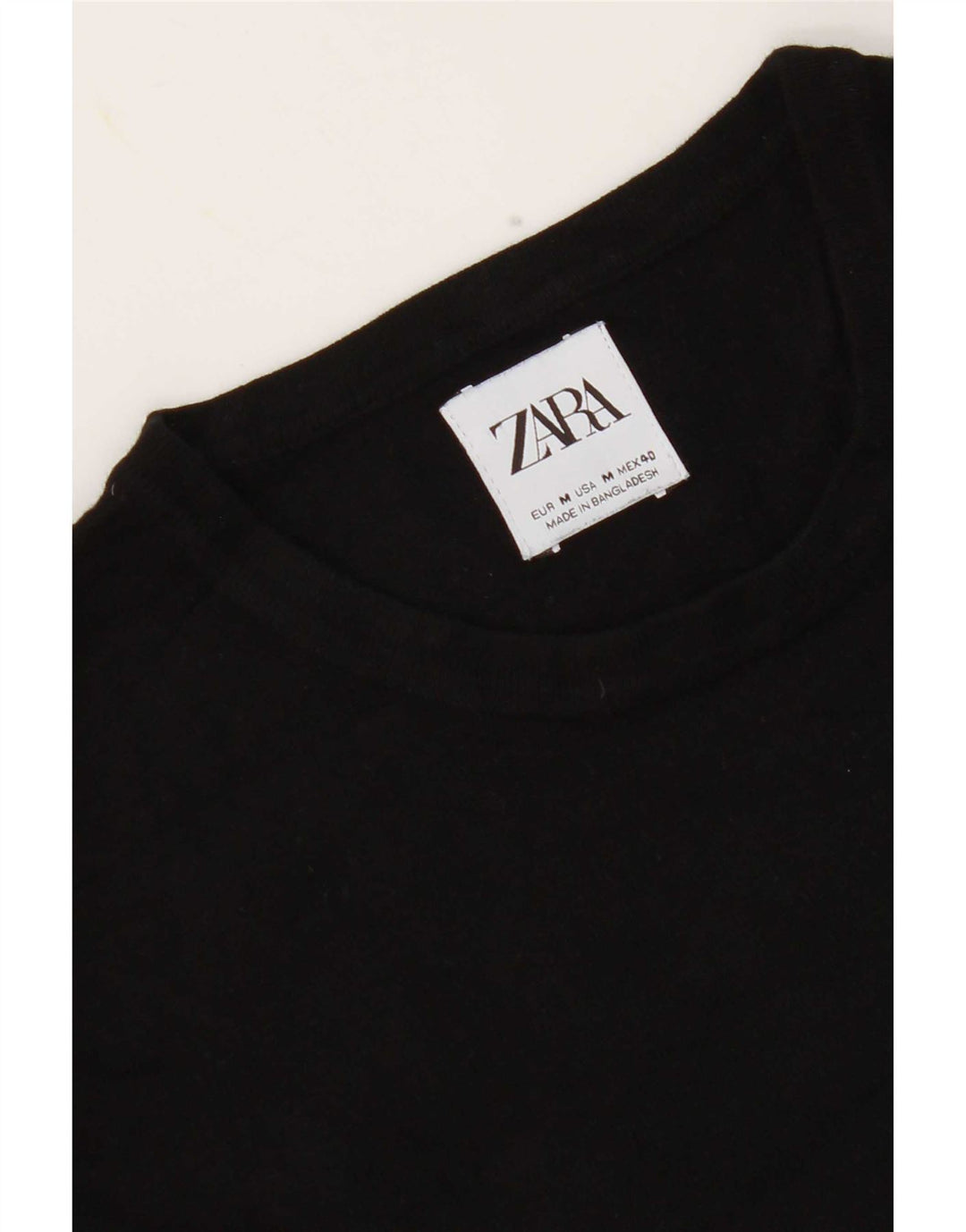 Męski sweter z okrągłym dekoltem Zara, średni czarny