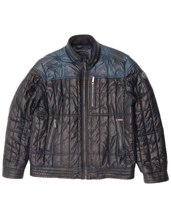 Męska ocieplana kurtka Calvin Klein Jeans UK 44 2XL Granatowa, z blokami kolorów